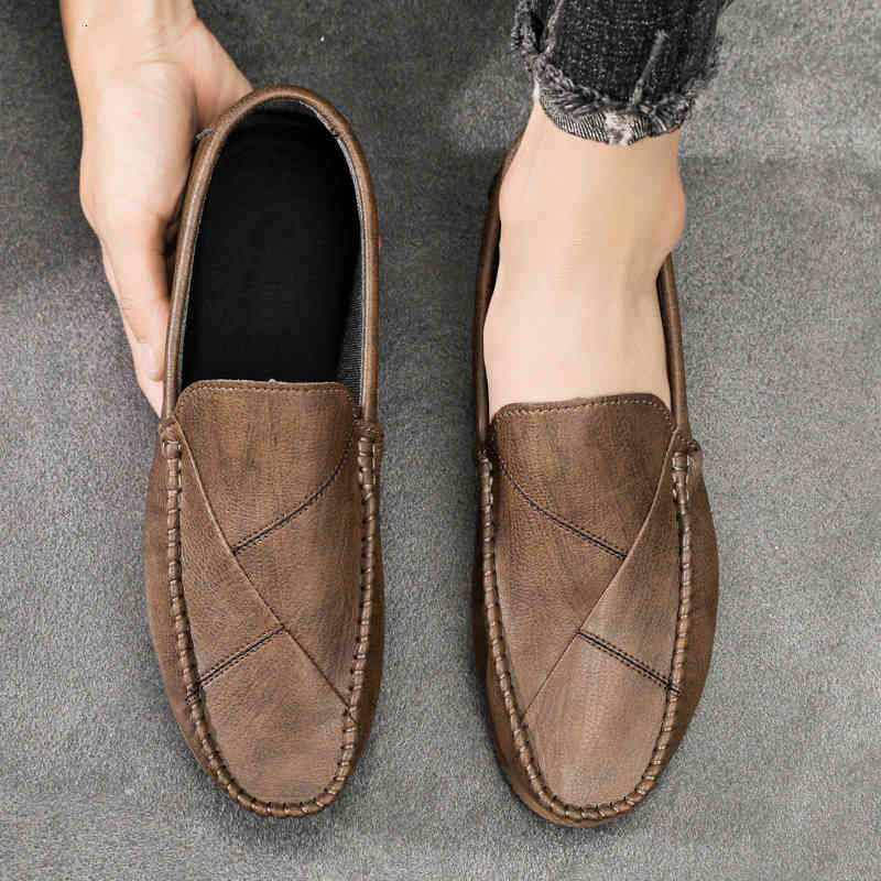 dress shoes loafers men boat comfy lace-up driving moccasins slin-on casual 5ug5, Black
