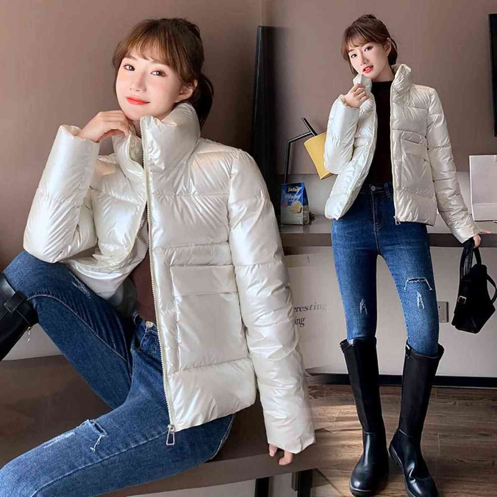 Vielleicht Women Winter Jacket Parkas Fashion Youth Slim Stand Collar Casual Street Warm Autumn Winter Coat Female 211130