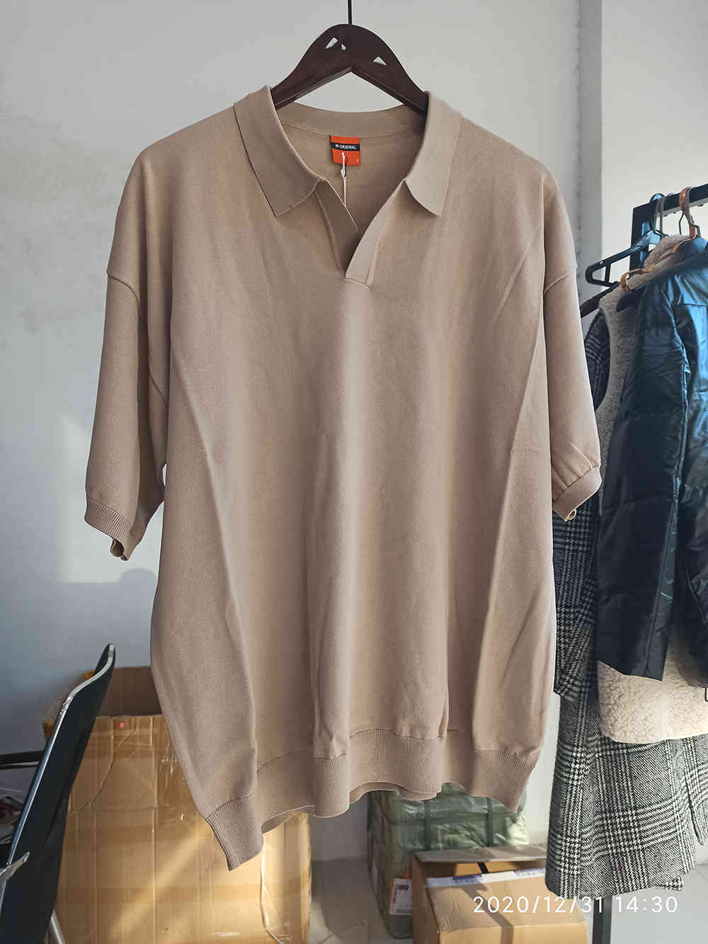 IEFB / men's wear summer turn down collar short sleeve t-shirt for male trend new Korean fashion all-match tops 9Y2255 210329