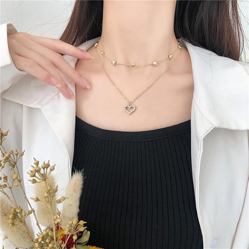 Pendant Necklaces Ins Style Rhinestone Heart Necklace Multilayer Love For Women Girl Party Jewelry, Silver
Pendant Necklaces Ins Style Rhinestone Heart Necklace Multilayer Love For Women Girl Party Jewelry, Silver