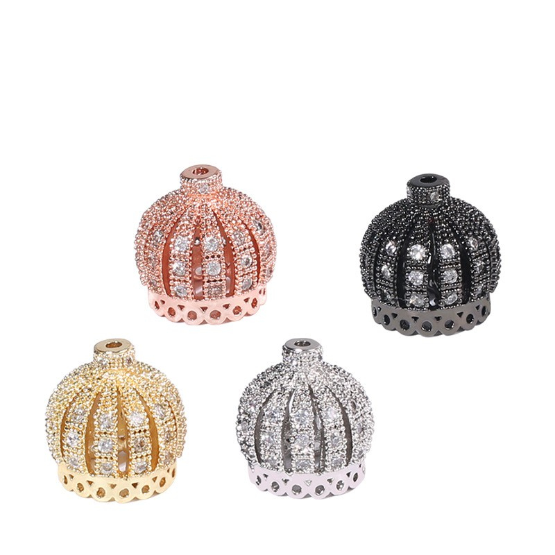 18K Gold Plated Non-fading CZ Micro Pave Crown Charm Pendand for Bracelet Necklace Making
18K Gold Plated Non-fading CZ Micro Pave Crown Charm Pendand for Bracelet Necklace Making