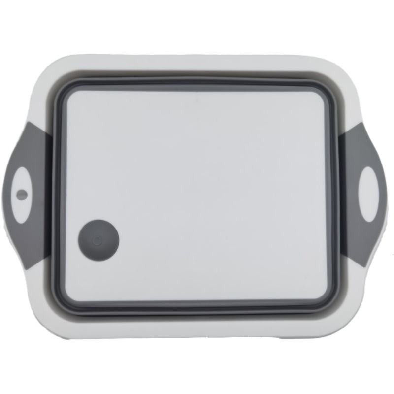 Collapsible Dish Tub Foldable Strainers Dishpan Colander Over the Sink Fruits Vegetable Draining Basket Folding Cutting Board for Camping Picnic BBQ K