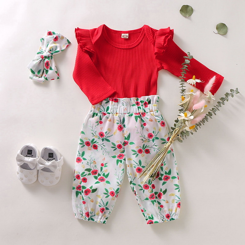 Clothing Sets Spring Cotton Baby 3-pcs Waffee Long Sleeves Romper + Floral Pants Hairband Kids Outfits E7311 UXVJ
Clothing Sets Spring Cotton Baby 3-pcs Waffee Long Sleeves Romper + Floral Pants Hairband Kids Outfits E7311 UXVJ
