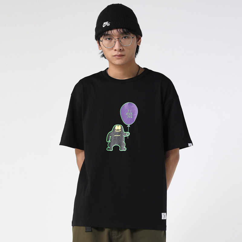 Men's Funny Tshirt Hip Hop Oversized Streetwear Summer Short Sleeve Printed Cotton Casual Tops Tee Men Clothing 210601