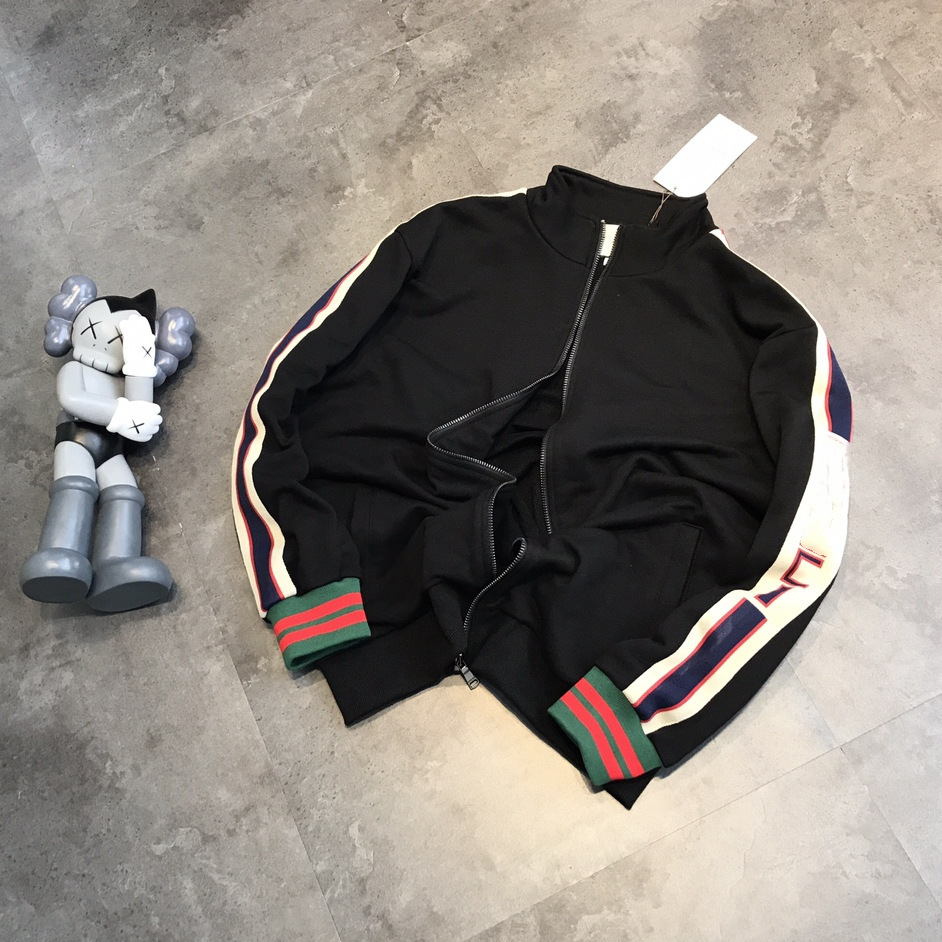 Ribbon letter embroidery tide sweater zipper cardigan women's casual loose autumn and winter new couple stand collar coat, Black
Ribbon letter embroidery tide sweater zipper cardigan women's casual loose autumn and winter new couple stand collar coat, Black