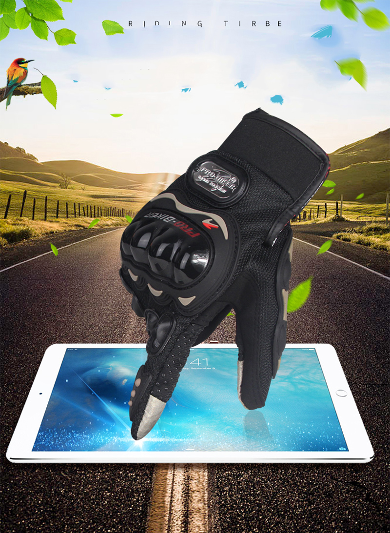 PRO-BIKER Men Motorcycle Gloves Wearable Guantes Motocross Full Finger Motocross Gloves Protective Motocross Guantes Gloves
