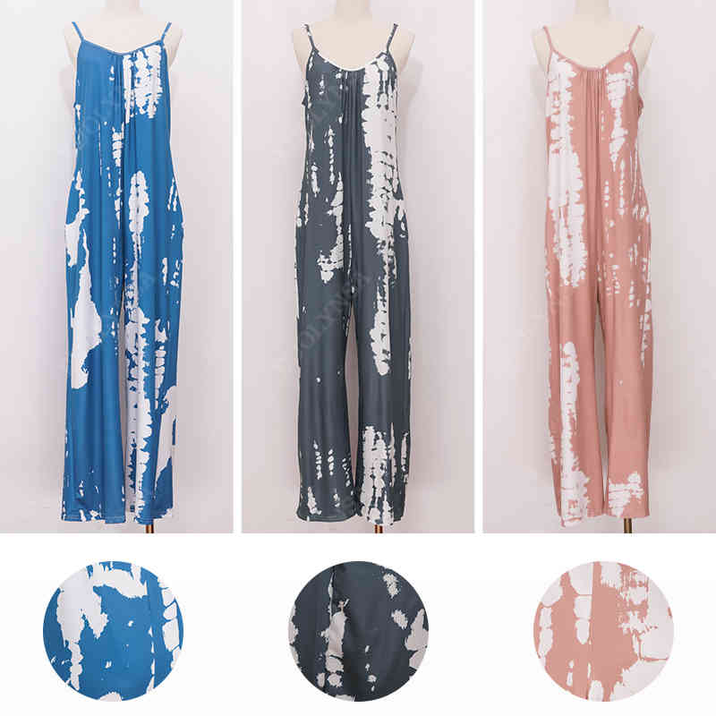 Bikini Cover-ups Boho Spaghetti Strap Jumpsuit Plus Size Cotton Dress Beach Swimsuit Cover Up Sexy V-neck Tunic A328 210420