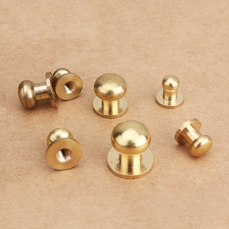 customize brass wallet bag screw belt Rivet Pacifier nail head monk diy handmade leather handbag key case Decorative nails hardware part