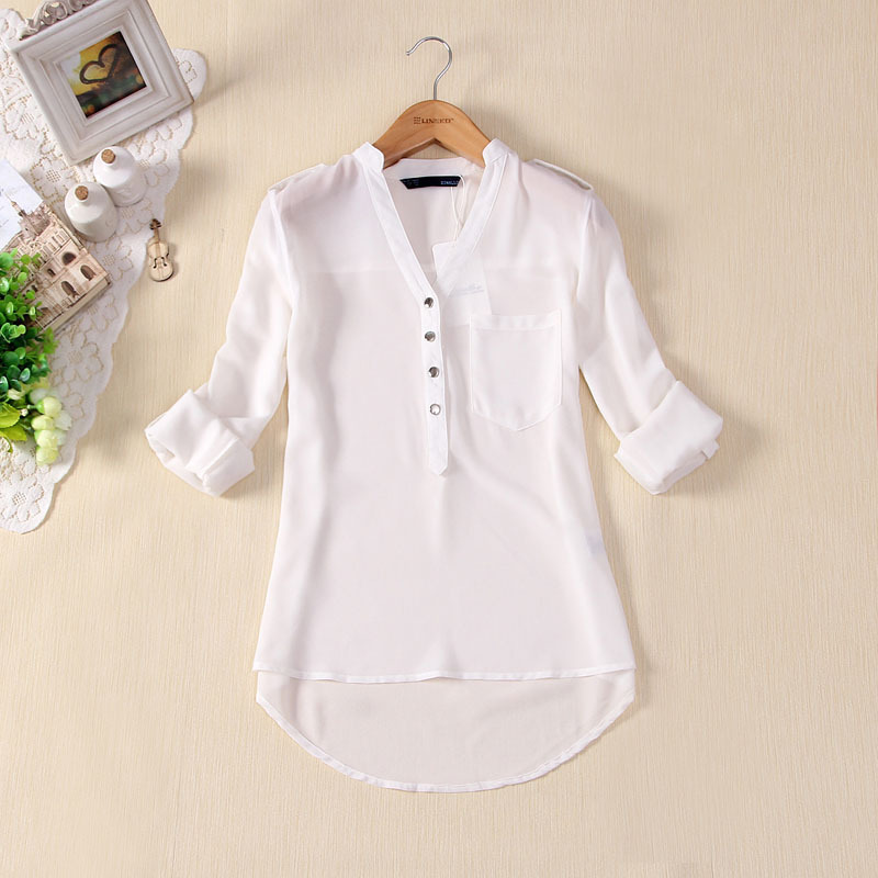 women clothes Large pocket v-neck chiffon shirt long sleeves Blouses Shirts Top Summer fashion Casual sport plus size Tees Luxury designer tshirts, White
women clothes Large pocket v-neck chiffon shirt long sleeves Blouses Shirts Top Summer fashion Casual sport plus size Tees Luxury designer tshirts, White