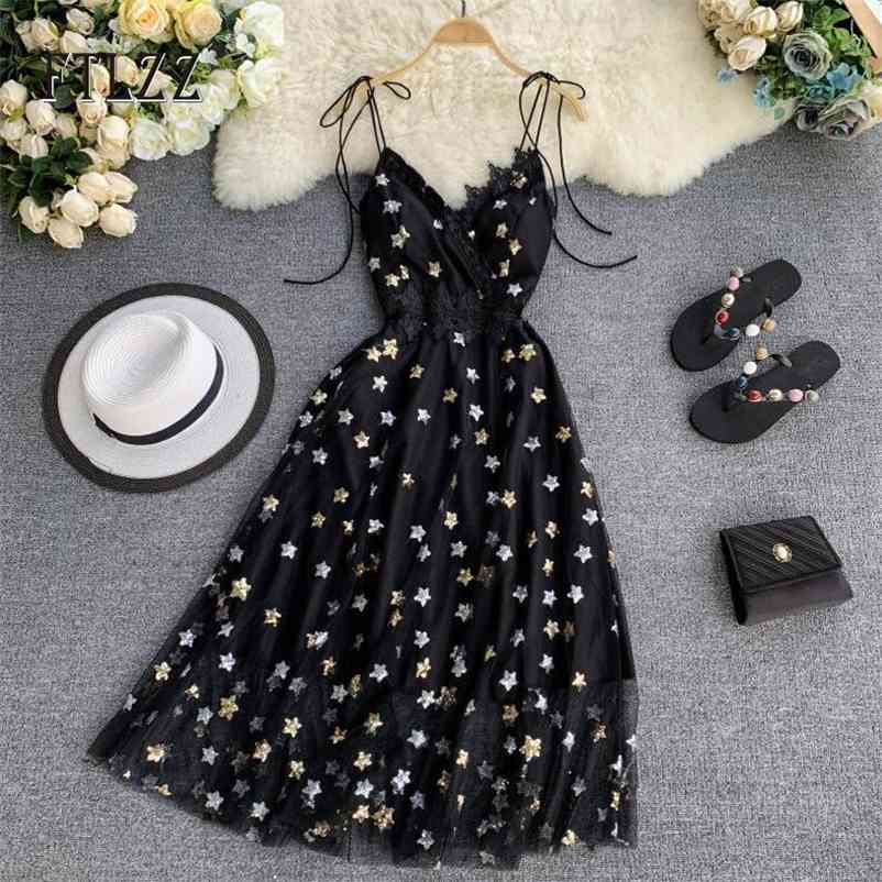 Summer Vintage Dres Slim High Waist V-neck Star Sequins Sexy Dresses Fashion Ladies Black Bandage Long Robe 210602
Summer Vintage Dres Slim High Waist V-neck Star Sequins Sexy Dresses Fashion Ladies Black Bandage Long Robe 210602
