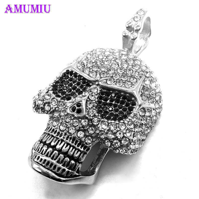 AMUMIU Men Women skull pendant necklace big heavy fashion full crystal rhinestone punk necklace jewelry Clothing Accessory P097 X0707
AMUMIU Men Women skull pendant necklace big heavy fashion full crystal rhinestone punk necklace jewelry Clothing Accessory P097 X0707