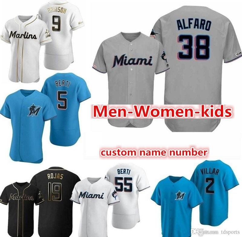 2021 Florida Corey Dickerson Marlins Baseball Jerseys Jonat…