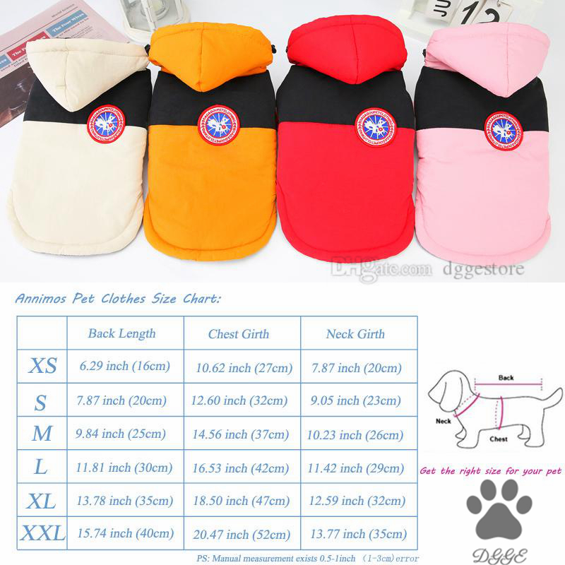 free shipping Apparel Pet Winter Warm Coat Dog Clothes Hoodie Two Legs Cotton Clothing Vest Color Matching Design et for Small Medium Dogs Cream S A23