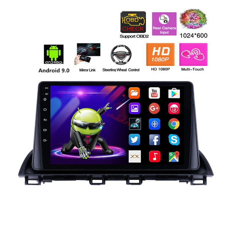 car dvd GPS Navigation Player for Mazda 3 Axela 2014-2015 with AM FM AUX MUSIC support Mirror Link DAB+ 9 Inch Android