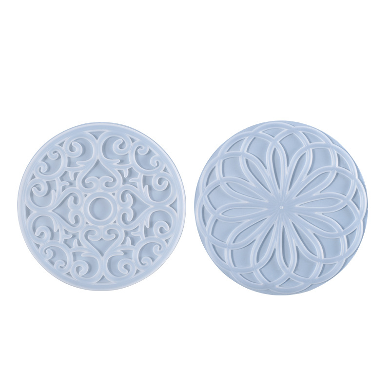 Silicone Resin Molds Large Flower Resin Tray Mold Pot Holder Coaster Epoxy Resin Casting Molds for DIY Home Decoration