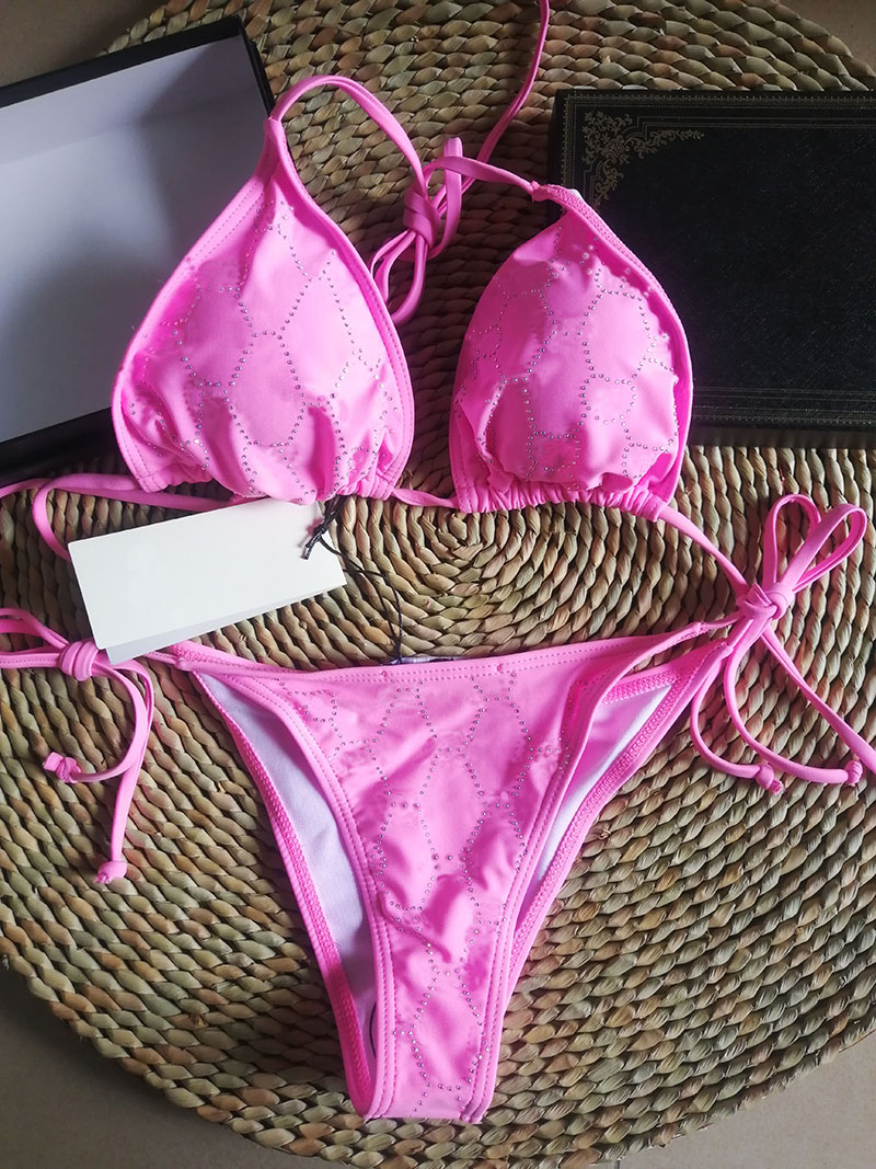 Rhinestone Luxury Bikinis Designer Diamond Swimsuit Women Two Pieces Bikini Set Sexy Biquini 2021 Push Up Bathing Suits Brand XL, Pink
Rhinestone Luxury Bikinis Designer Diamond Swimsuit Women Two Pieces Bikini Set Sexy Biquini 2021 Push Up Bathing Suits Brand XL, Pink