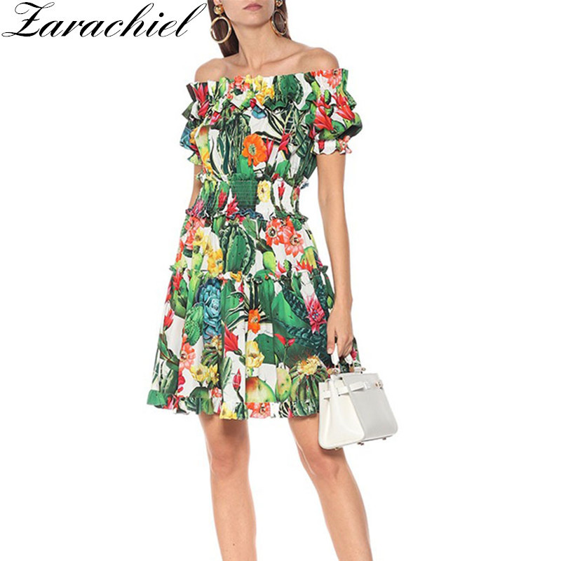 Runway Holiday Summer Boho Beach Women Sexy Off Shoulder Tropical Jungle Fruit Flower Print Lantern Sleeve Short Dress 210416, Green
Runway Holiday Summer Boho Beach Women Sexy Off Shoulder Tropical Jungle Fruit Flower Print Lantern Sleeve Short Dress 210416, Green