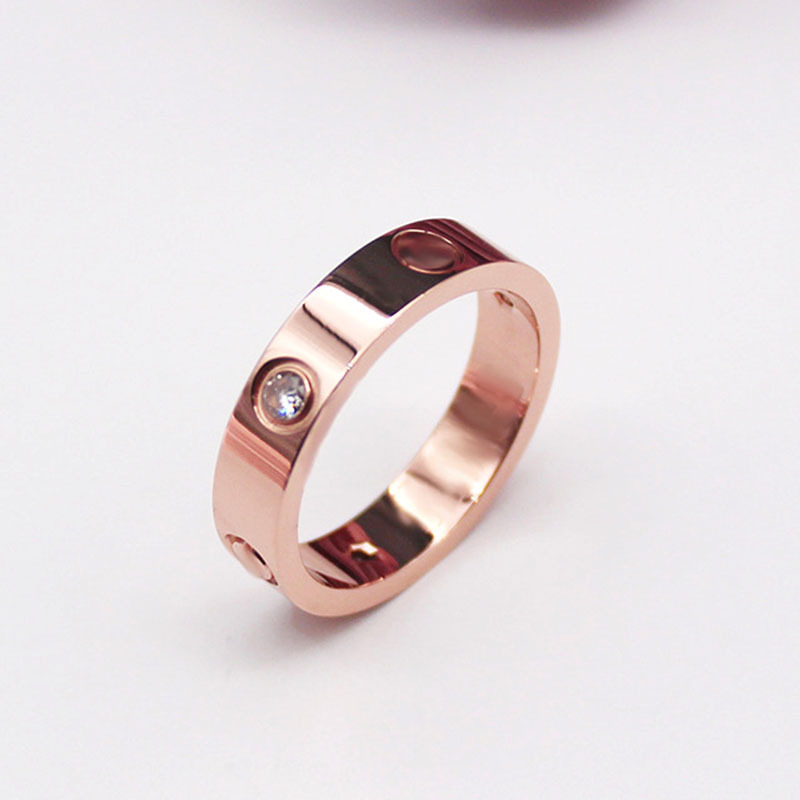 Not Fading Top Quality Luxurous Letter Lover Ring Size 6-12 CZ Stone 3 Colors Stainless Steel Women Jewelry Logo Printed Wholesale от DHgate WW