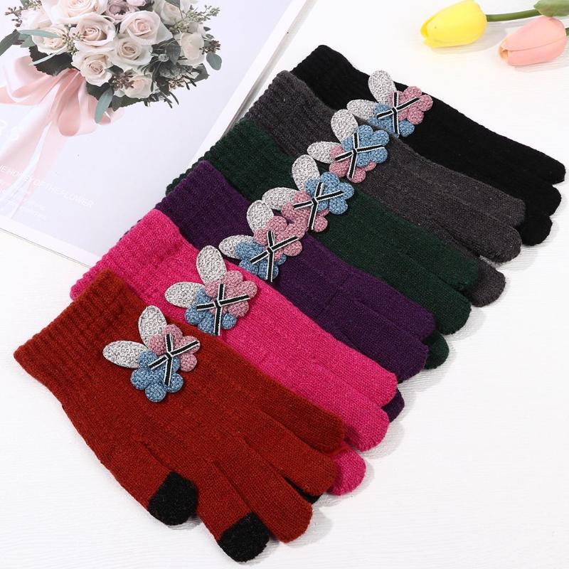 Five Fingers Gloves Winter Knitted Fashion Touch Screen Men Women Plus Velvet Thick Warm Mittens Soft Elastic 6 Colors Styles, Blue;gray
Five Fingers Gloves Winter Knitted Fashion Touch Screen Men Women Plus Velvet Thick Warm Mittens Soft Elastic 6 Colors Styles, Blue;gray