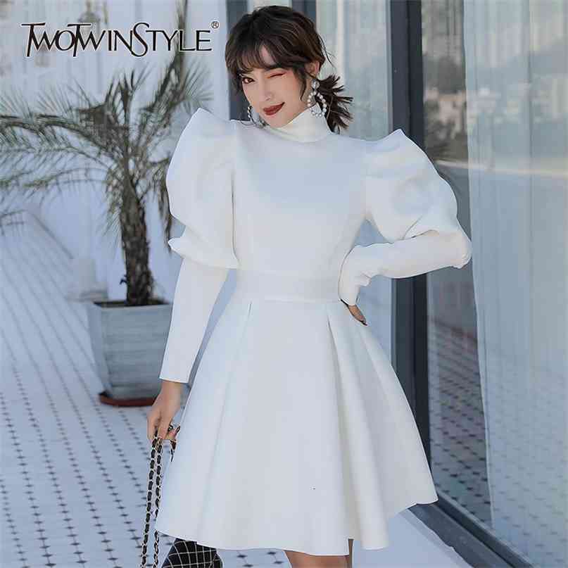 Elegant Dresses For Female Turtleneck Puff Long Sleeve High Waist Ruffles Slim Women's Dress Fashion Clothing 210520, Blue
Elegant Dresses For Female Turtleneck Puff Long Sleeve High Waist Ruffles Slim Women's Dress Fashion Clothing 210520, Blue