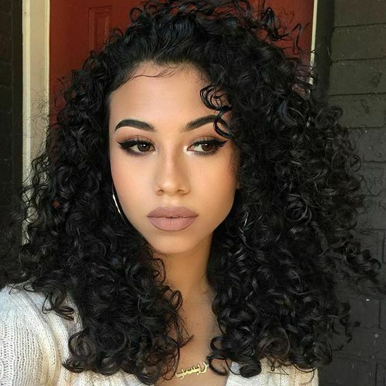 Women Afro Kinky Curly Long No Lace Front Wigs Black Cosplay Synthetic Hair New