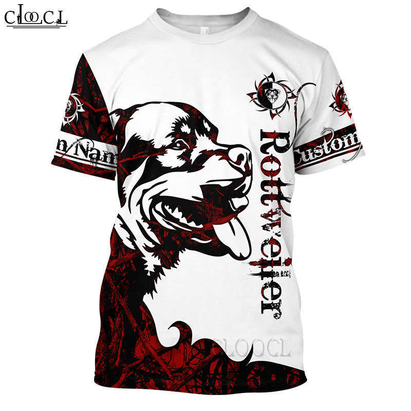 HX Beautiful Rottweiler Hunting 3D Print Men Women Fashion T-shirts Harajuku Clothes Oversized Tee Shirts Tops Drop 210629