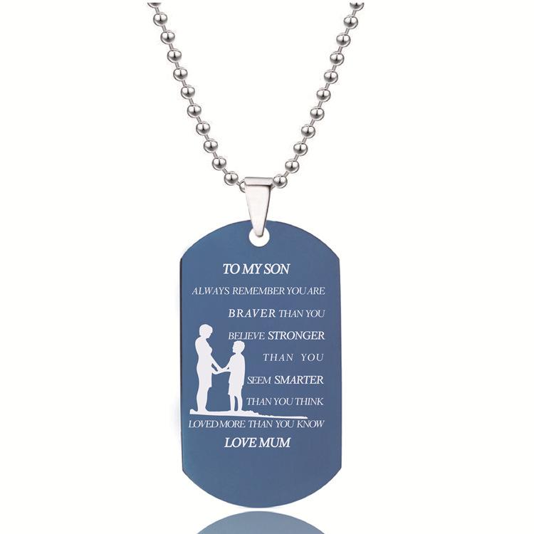Keychains Metal Stainless Steel Army-Style Necklace Pendant Key Chain Accessories Fashion Charm Christmas Small Gift
Keychains Metal Stainless Steel Army-Style Necklace Pendant Key Chain Accessories Fashion Charm Christmas Small Gift