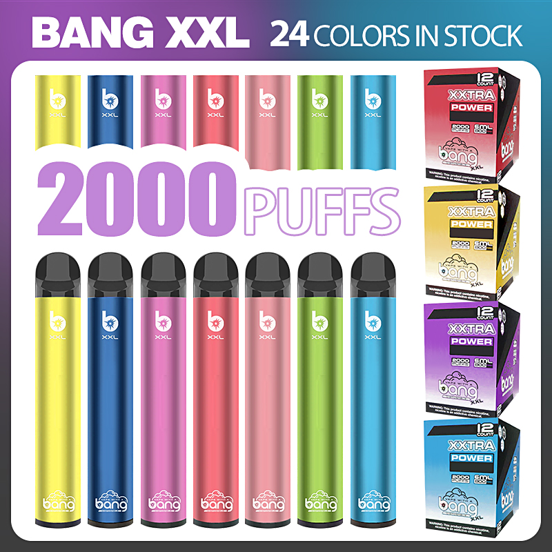 Bang XXL Disposable Electronic cigarette Vape Pen Device 2000 Puffs 800mAh Battery 6ml Pods Empty Vapors switch ecig Kit
Bang XXL Disposable Electronic cigarette Vape Pen Device 2000 Puffs 800mAh Battery 6ml Pods Empty Vapors switch ecig Kit