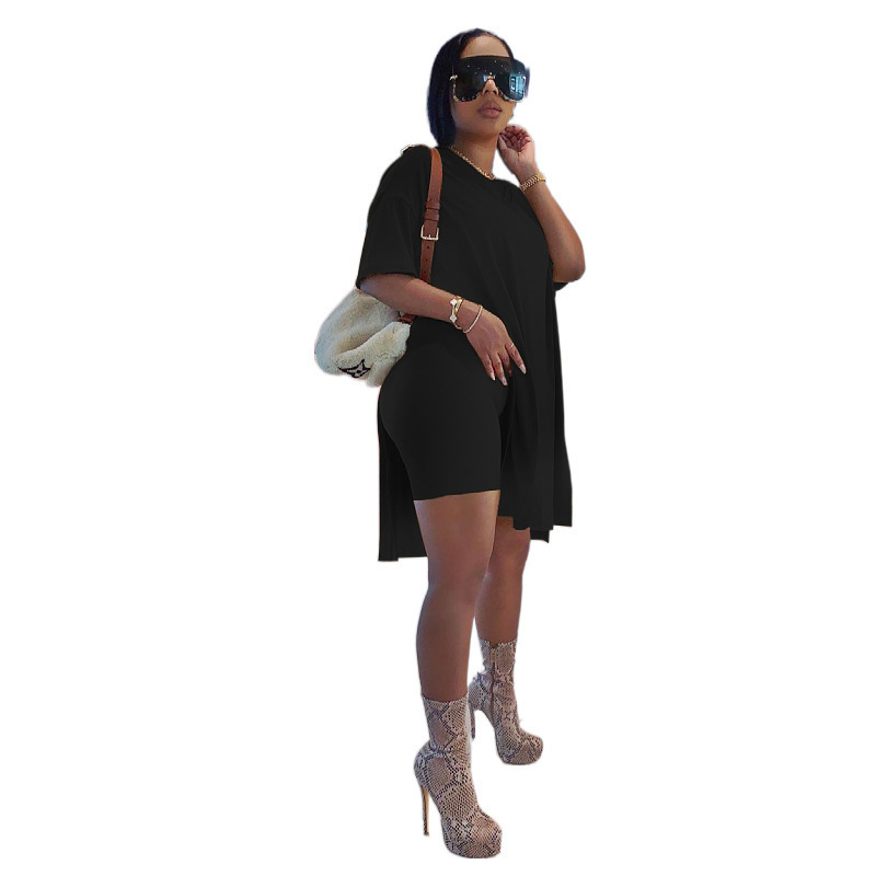 Designer 2023 Women Plus Sizes Tracksuits Two Pieces Set Outfits Designer Fashion Split Short Sleeve Leggings Loose Shirt Tops Shorts Jogger Suits