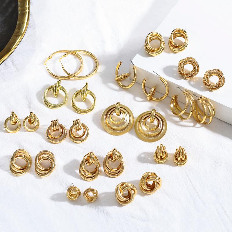 Hoop & Huggie Stainless Steel Metal Oval Stud Earrings For Women Hollow Geometric Statement Gold Color Personality Unusual
Hoop & Huggie Stainless Steel Metal Oval Stud Earrings For Women Hollow Geometric Statement Gold Color Personality Unusual