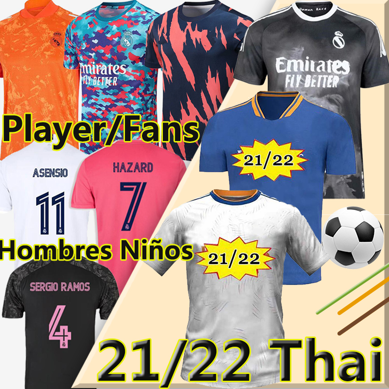 21/22 Real Madrid Player version Soccer Jersey HAZARD MODRIC BENZEMA SERGIO RAMOS 2021 2022 4th jerseys Men Kids kits football shirt, 20/21 home
21/22 Real Madrid Player version Soccer Jersey HAZARD MODRIC BENZEMA SERGIO RAMOS 2021 2022 4th jerseys Men Kids kits football shirt, 20/21 home