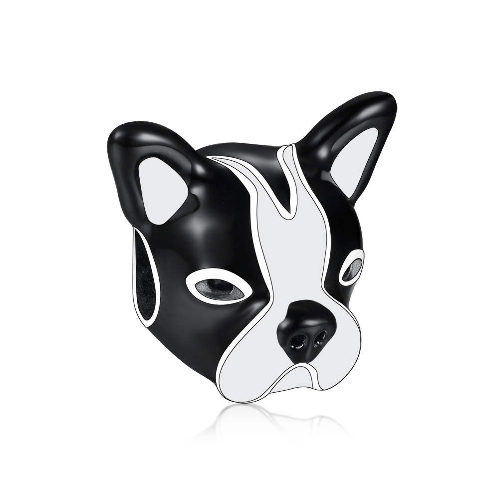 Fit Original Famous Brand Charm Bracelet Real 925 Silver Loyal Friend French Bulldog Beads For Making Women Berloque