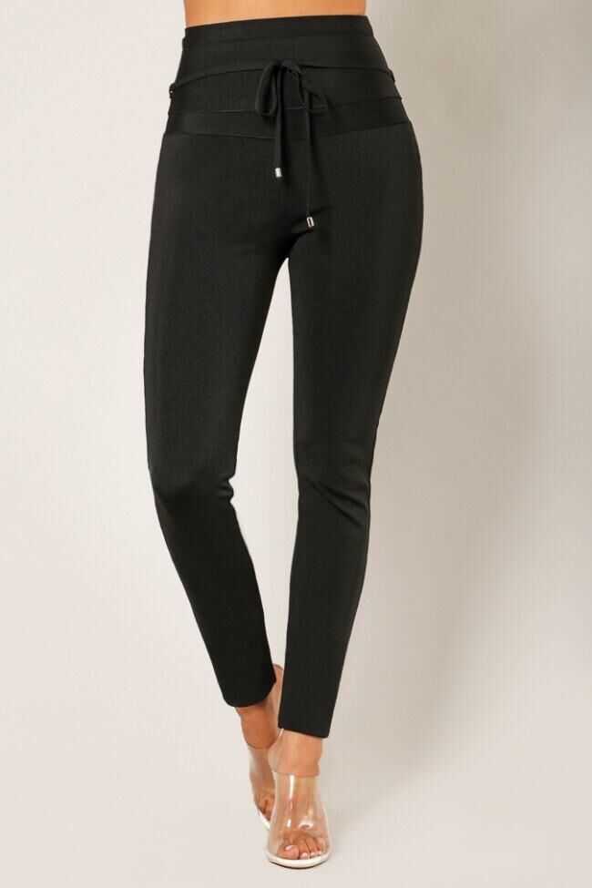 High Quality Black Grey Pink Rayon Bandage Pant Sexy Fashion Celebrity Pant 211006