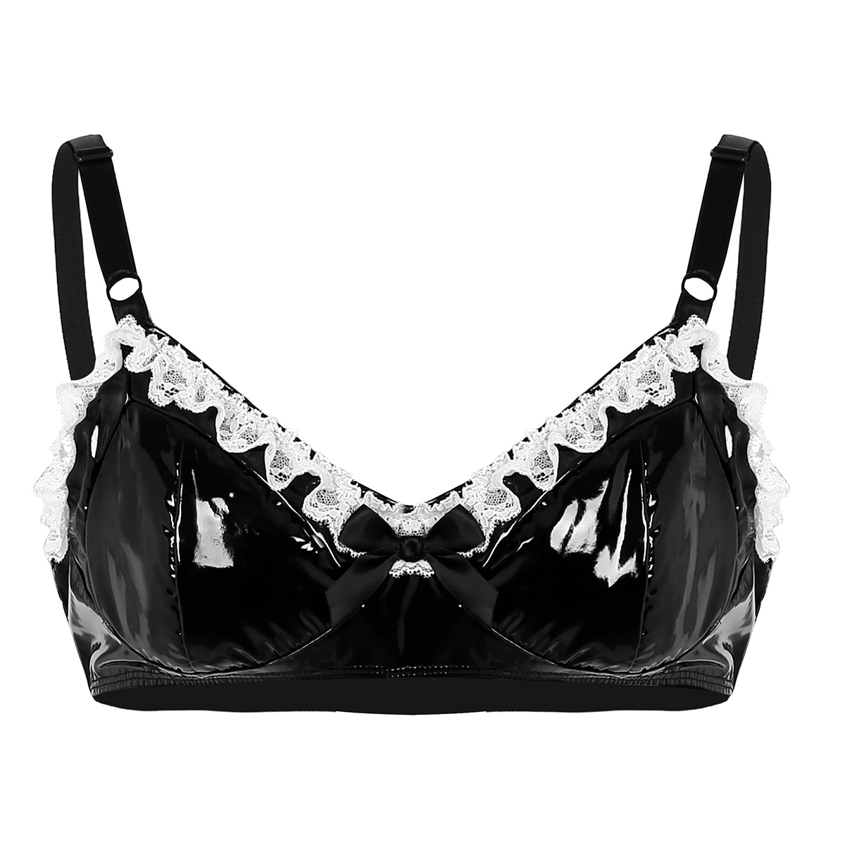 Sissy Gay Male Mens Sexy Exotic Bras Tanks Lingerie lover Evening Clubwear Costumes Lace with Bowknot Wetlook Latex Bra Top
Sissy Gay Male Mens Sexy Exotic Bras Tanks Lingerie lover Evening Clubwear Costumes Lace with Bowknot Wetlook Latex Bra Top
