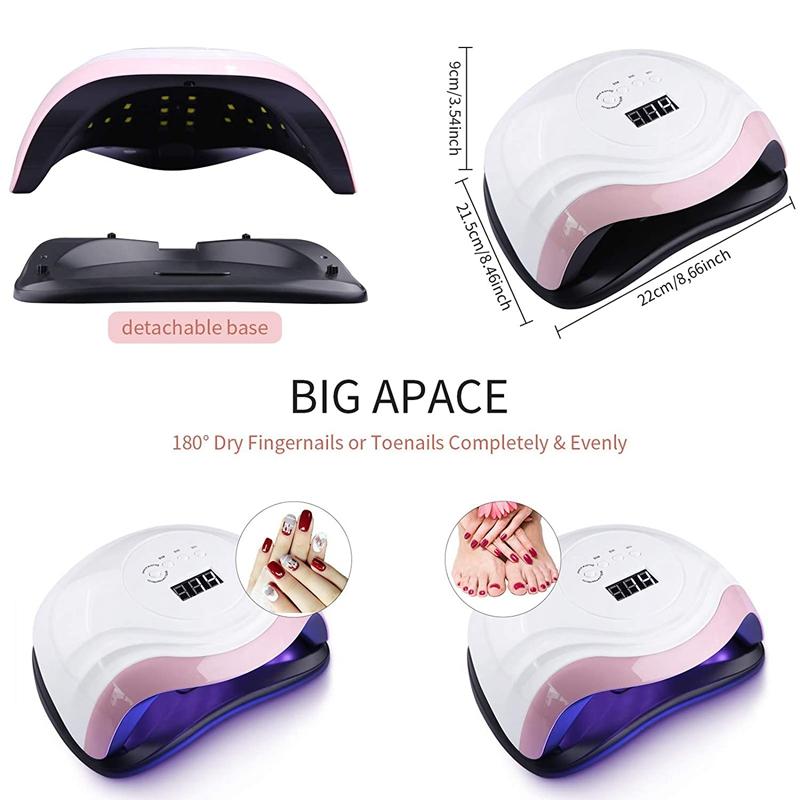 Nail Dryers 168W UV LED Lamp For Manicure Lamps Gel With Sensor LCD Display