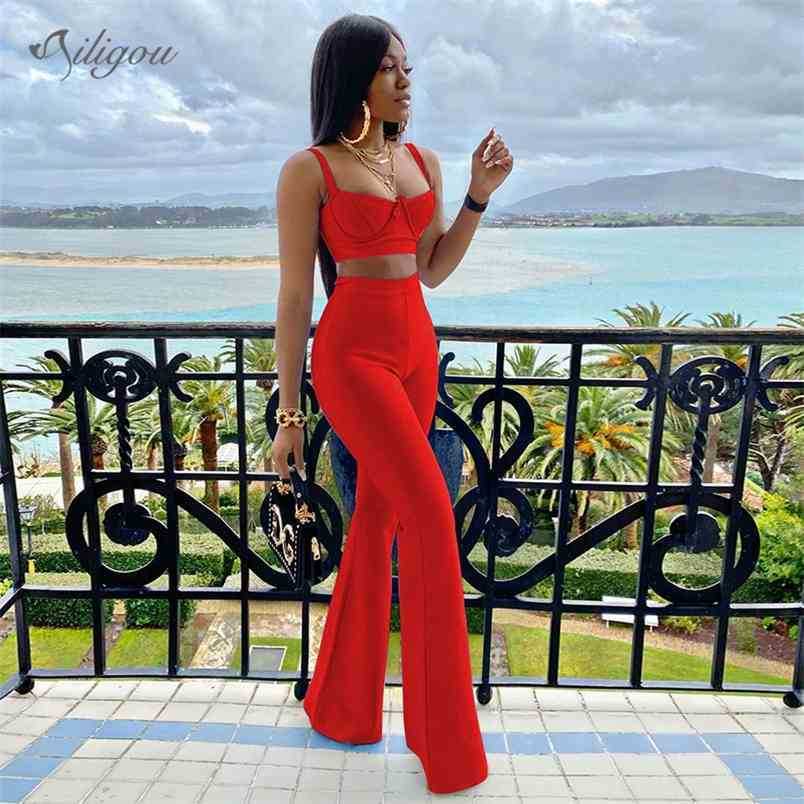 Summer Women's Bandage Set 2 Piece Strapless Sleeve Corset and Long Flare Pants Sexy Celebrity Party Sheath Vestidos 210525, Red
Summer Women's Bandage Set 2 Piece Strapless Sleeve Corset and Long Flare Pants Sexy Celebrity Party Sheath Vestidos 210525, Red