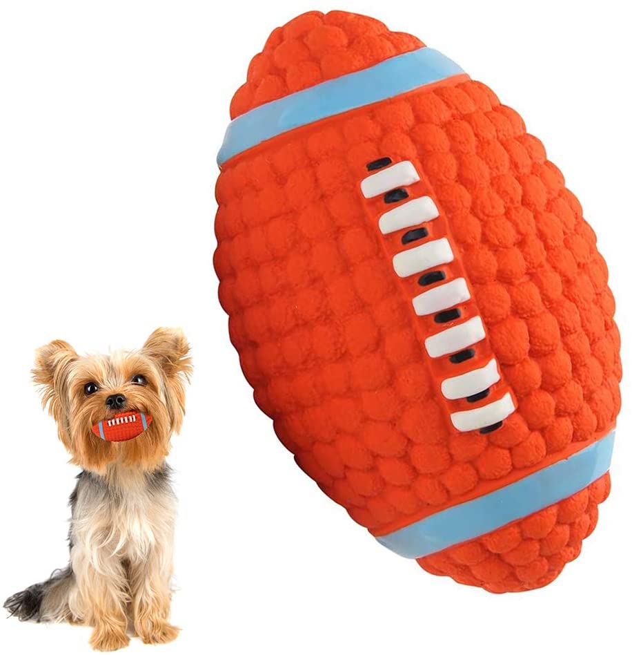 Squeaky Latex Rubber Dog Toy Balls for Small Medium Large Dogs Interactive Floating Bouncing for Soft Chewer Water Sports