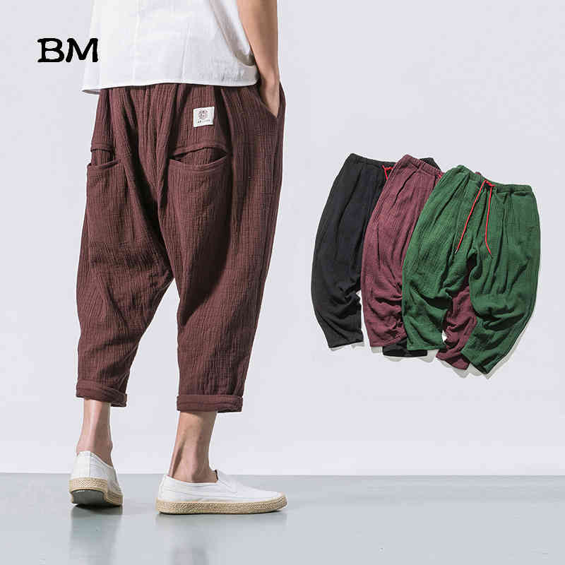 Men's Pants Chinese Style Black Linen Cropped Trousers Ethnic Harem Mens Baggy Summer Japanese Loose Joggers GK48, Army green
Men's Pants Chinese Style Black Linen Cropped Trousers Ethnic Harem Mens Baggy Summer Japanese Loose Joggers GK48, Army green