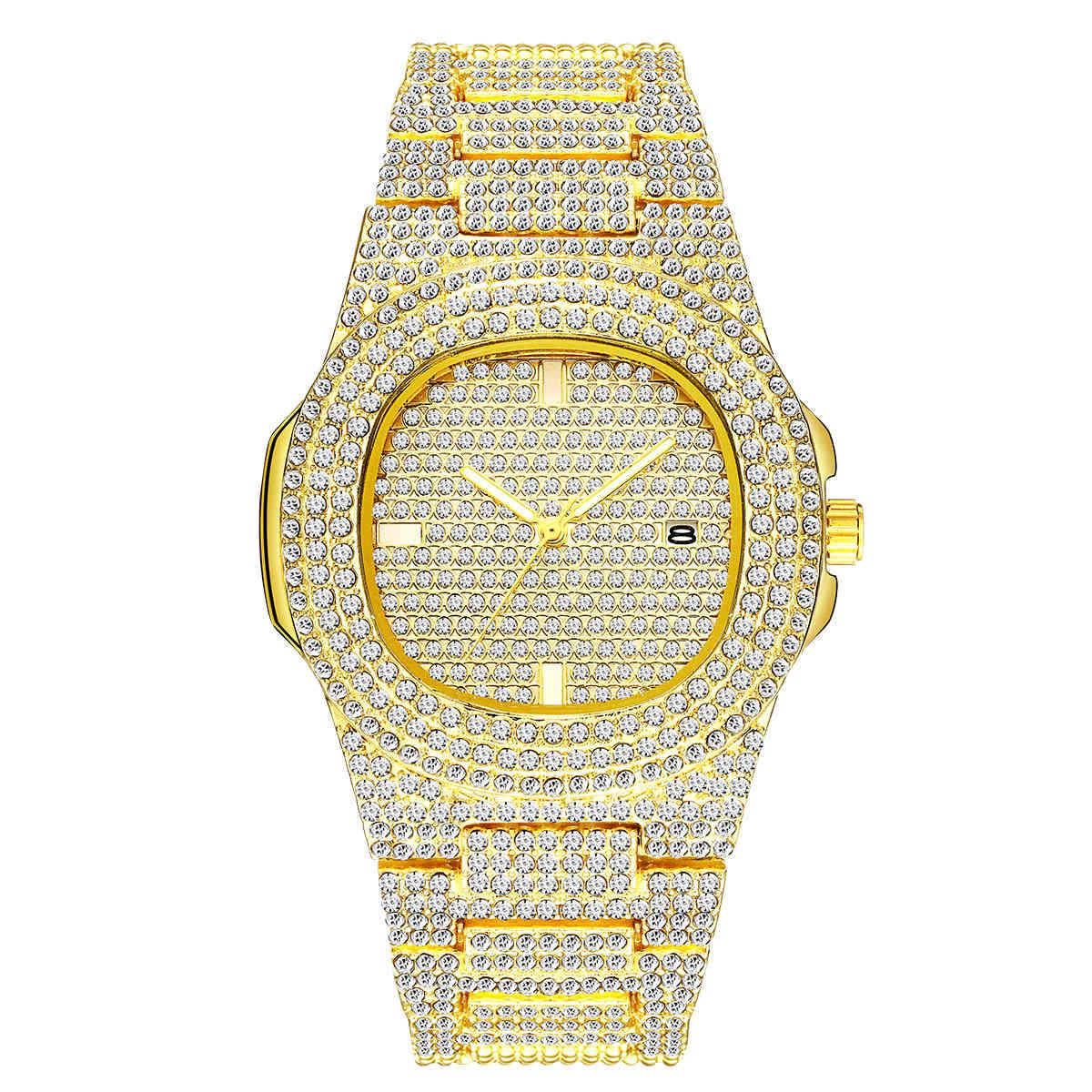 Fashion Men Women Watch Diamond Iced Out Designer Watches 18K Gold Stainless Steel Quartz Movement Male Female Gift Bling Wristwatch
Fashion Men Women Watch Diamond Iced Out Designer Watches 18K Gold Stainless Steel Quartz Movement Male Female Gift Bling Wristwatch