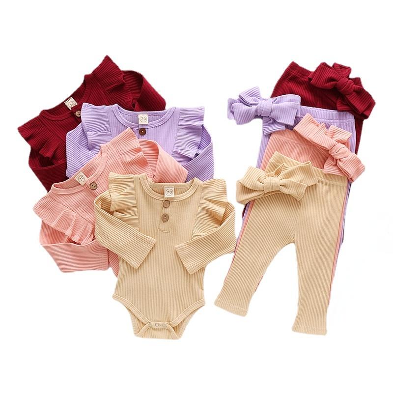 Clothing Sets 3pcs Autumn Born Clothes Infant Baby Girls Set Ruffles Romper Pants Suits For Kids Cotton Solid Long Sleeve, Beige
Clothing Sets 3pcs Autumn Born Clothes Infant Baby Girls Set Ruffles Romper Pants Suits For Kids Cotton Solid Long Sleeve, Beige