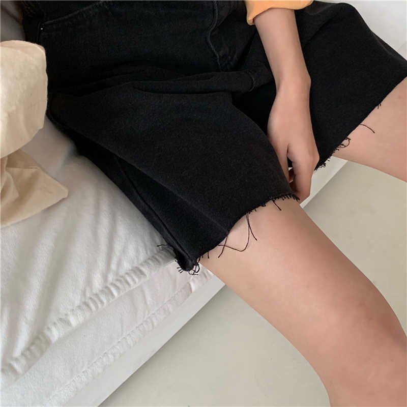 Jean Shorts Women Summer Casual Loose Bike Korean Style Denim Streetwear Short Pants Jeans Plus Size 210714