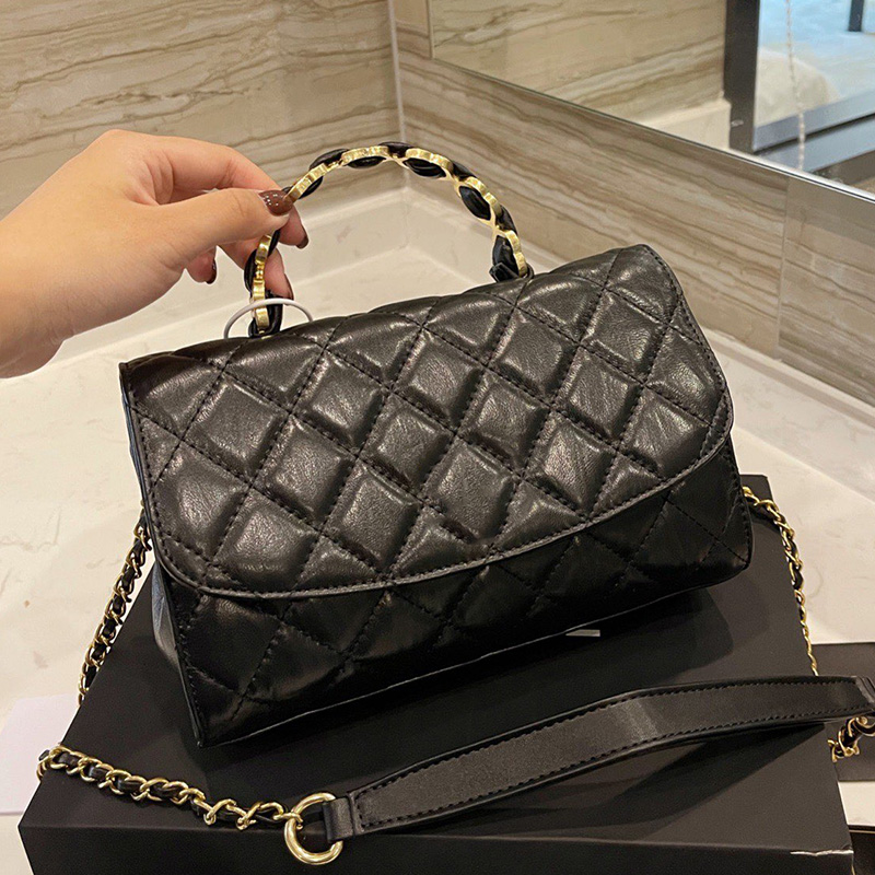 Luxurys Lady Crumpled Lambskin Classic Small Bags Diamond Quilted Interwoven Chain Double Chains Medium 23CM Genuine Leather Crossbody Shoul
Luxurys Lady Crumpled Lambskin Classic Small Bags Diamond Quilted Interwoven Chain Double Chains Medium 23CM Genuine Leather Crossbody Shoul