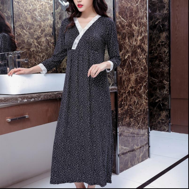 night spring and autumn nightgown women sleepwear modal sleep dress lace elegant long korean princess sleeping, Black;red
night spring and autumn nightgown women sleepwear modal sleep dress lace elegant long korean princess sleeping, Black;red