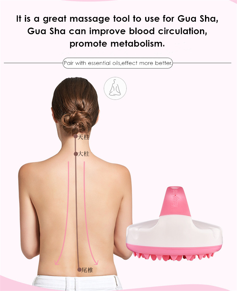 Body Massager Silicone Massage Beauty Brush Gua Sha Tool Health Care Handle Meridan Brushes Men Women Cellulite Slimming Pain Relief Cepillo De Bellez