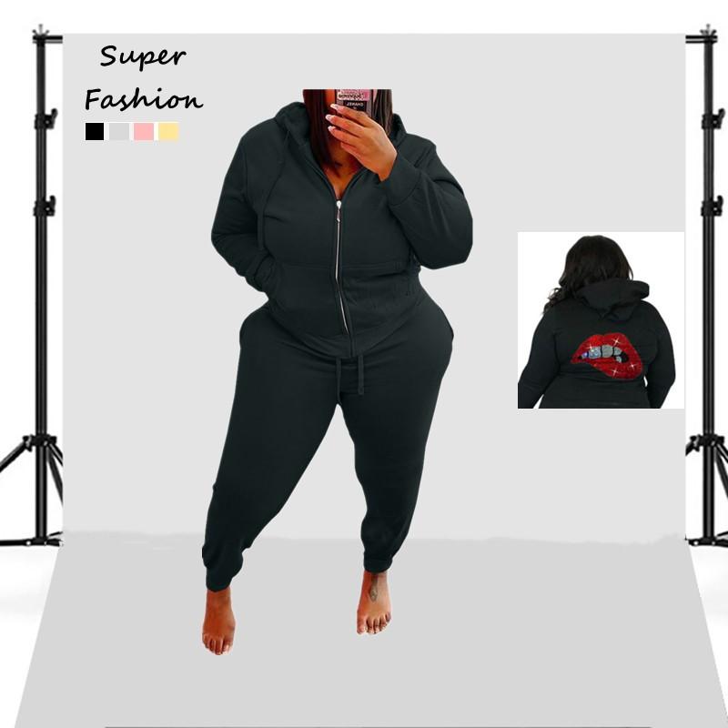 Plus Size Tracksuits XL-5XL 2021 Winter Sets Women Solid Color Long Sleeve Hoodies Pant Suits Sportsuit Wholesale Drop, Black
Plus Size Tracksuits XL-5XL 2021 Winter Sets Women Solid Color Long Sleeve Hoodies Pant Suits Sportsuit Wholesale Drop, Black