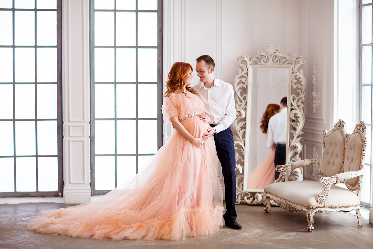 Elegant Pink Sleepwear Evening Dresses Off Shoulder Tulle Sweep Train Maternity Dress Plus Size Pregant Photograph Gowns vestido de novia