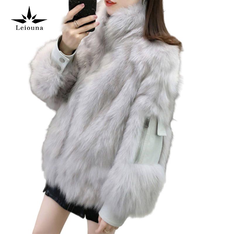 Women's Fur & Faux Leiouna Casual Loose Mink Furs Belt Coat For Female Parka 2021 Fashion Women Furry Short Fourrure Femme Overcoat, Black 
Women's Fur & Faux Leiouna Casual Loose Mink Furs Belt Coat For Female Parka 2021 Fashion Women Furry Short Fourrure Femme Overcoat, Black