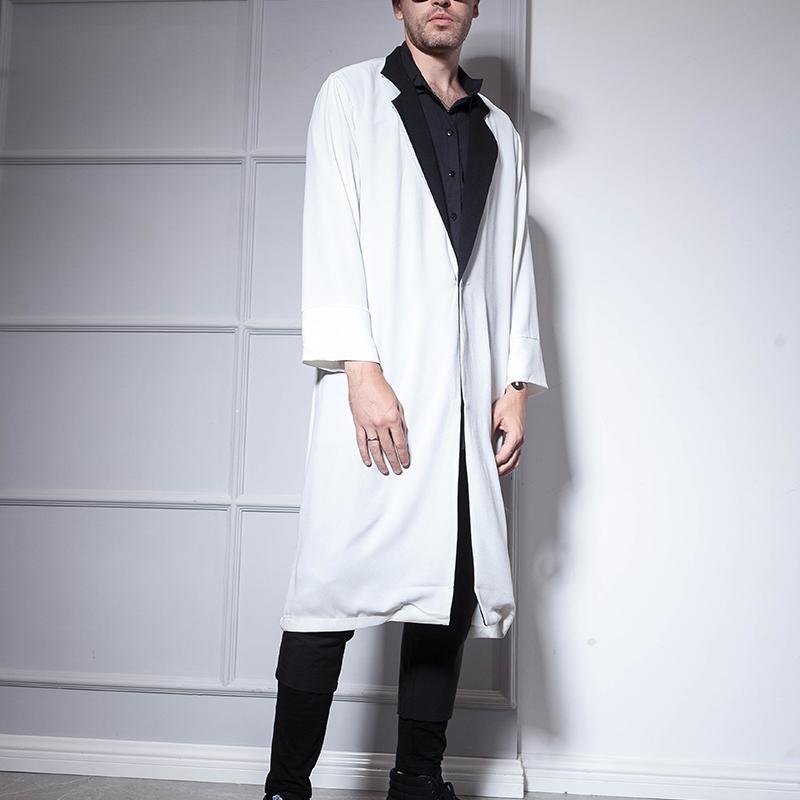 Men's Coat Spring And Autumn Loose In The Long Cardigan Leisure Windbreaker Over Knee Europe America Large Size Trench Coats, White
Men's Coat Spring And Autumn Loose In The Long Cardigan Leisure Windbreaker Over Knee Europe America Large Size Trench Coats, White