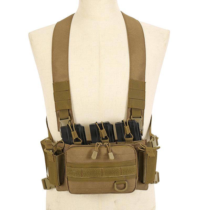 Outdoor Bags Tactical Vest Chest And Abdomen Bag Survival Army Molle System Kit Multi-Function Military Riding Camping Backpack X437A, Khaki
Outdoor Bags Tactical Vest Chest And Abdomen Bag Survival Army Molle System Kit Multi-Function Military Riding Camping Backpack X437A, Khaki