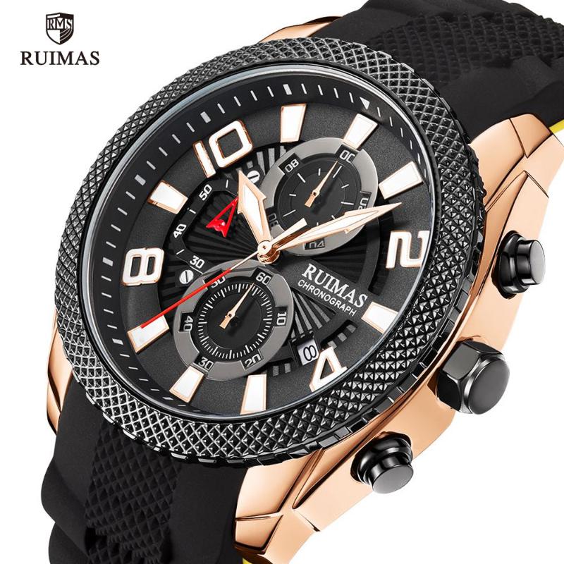 Wristwatches RUIMAS Top Men's Military Waterproof Sport Watches Fashion Casual Chronograph Quartz Watch Man Wristwatch Clock 58, Slivery;brown
Wristwatches RUIMAS Top Men's Military Waterproof Sport Watches Fashion Casual Chronograph Quartz Watch Man Wristwatch Clock 58, Slivery;brown